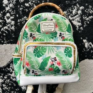 Loungefly Disney Parks Tropical Tiki Mickey & Minnie Backpack